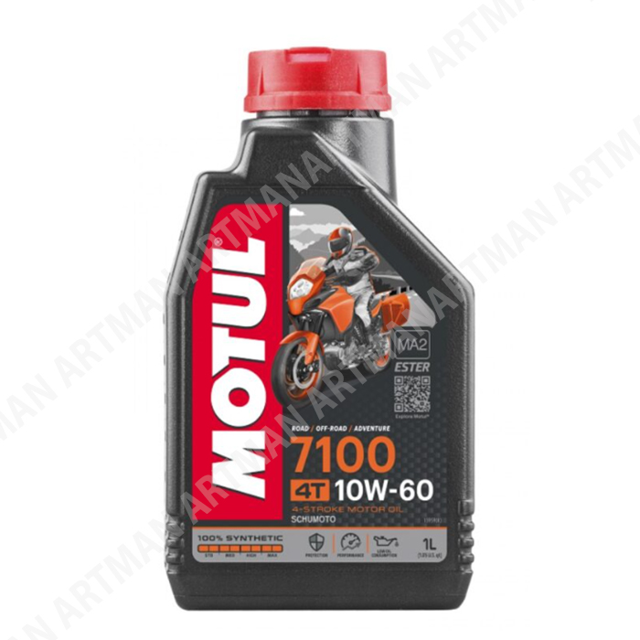 روغن موتور سیکلت 7100 10W-60 4T برند موتول MOTUL حجم 1 لیتر
