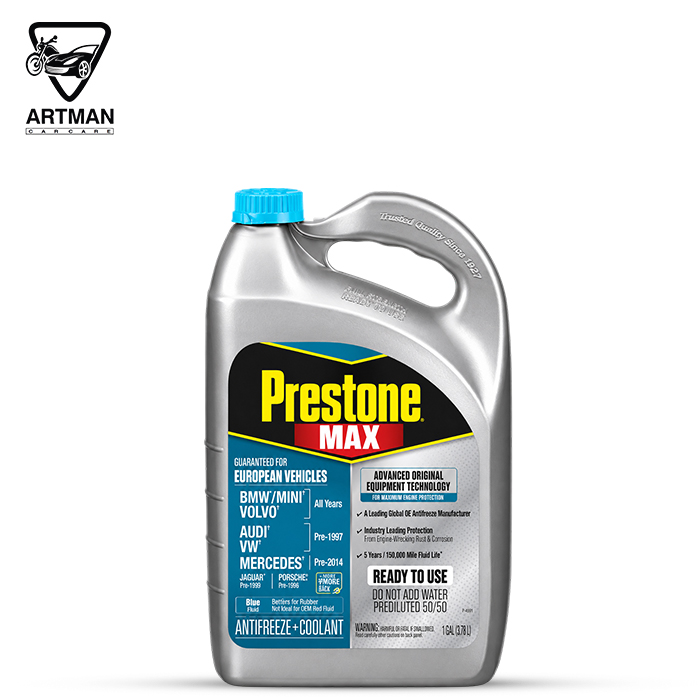 کولانت / ضدیخ آبی مکس (ارغوانی) برند پریستون Prestone حجم 3.78 لیتر
