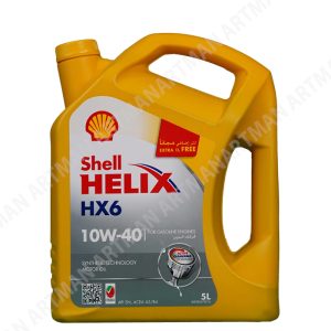 روغن موتور شل هلیکس 10w-40 HX6 حجم پنج لیتر