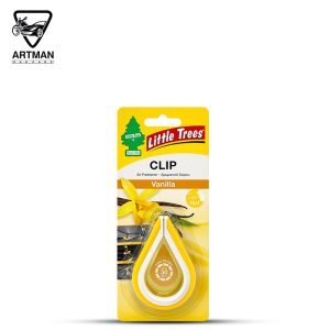 خوشبوکننده خودرو مدل CLIP برند لیتل تریس Little Trees رایحه وانیل طلایی
